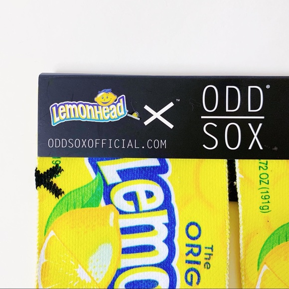 New Odd Sox Lemonhead Lemon Candy Crew Socks - Picture 2 of 8
